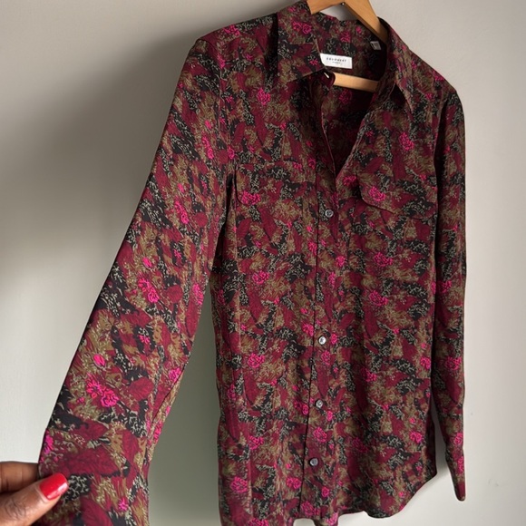 Equipment Slim Floral Signature Silk Shirt Small - Picture 5 of 12